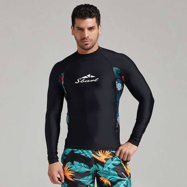 

new quick-drying thin wetsuit men's long-sleeved sunscreen swimwear men's shirt split snorkeling suit