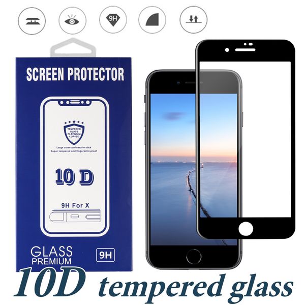 

full glue case friendly tempered glass screen protector for iphone new models xs max xr samsung a20 a70 a50 a20e moto g7 power play e5 plus