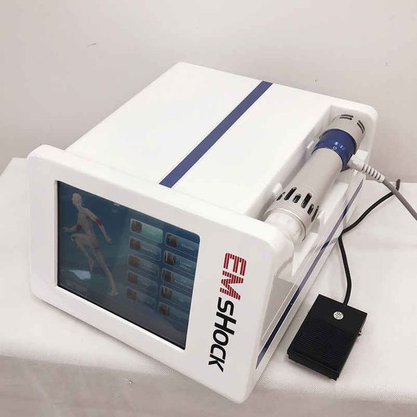 EMSHOCK Shock Wave equipamento de terapia dispositivo de fisioterapia para terapia da dor desportivo com Inglês e Espanhol