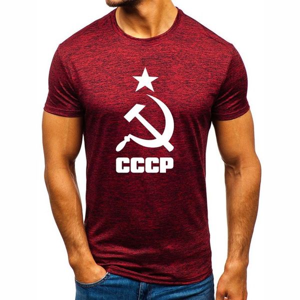 

summer men's t-shirt for cccp russian ussr soviet union print cotton mens short sleeve men fashion casual crew neck t-shirt