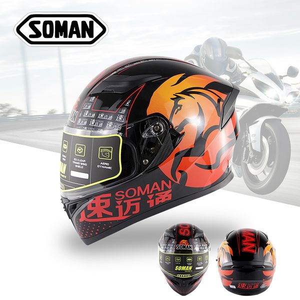 

new motorcycle helmet full face casque moto riding abs motocross helmet women men motorbike capacete double lens ece casco moto