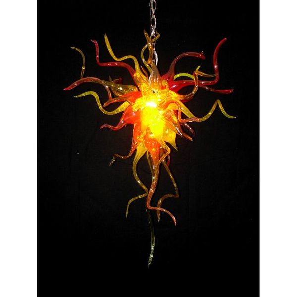 

european style mouth blown glass chandeliers customized colored handmade blown glass pendant lights for ktv decor