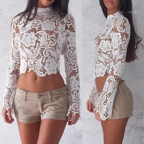 

arrivals fashion women casual ladies solid white lace party stylish fashion crop shirts1