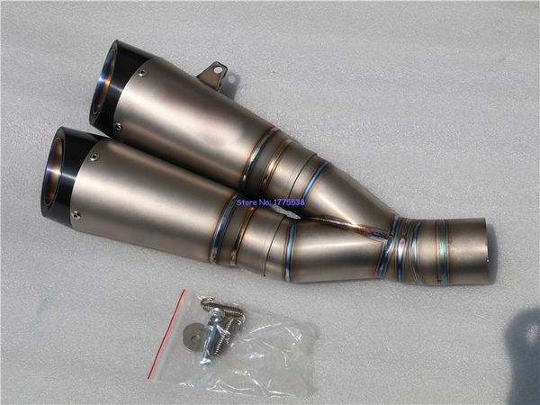

новый впускной 58мм мотоцикл выхлопная труба глушителя набор для ду ча ти diavel титанового сплава мотоциклетные двойной выхлопной трубы изб