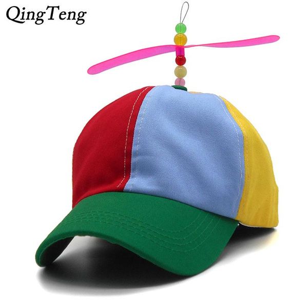 

забавные взрослые дети пропеллер бейсболки красочные лоскутная бренд шляпа пропеллер бамбук стрекоза дети мальчики девочки snapback, Blue;gray