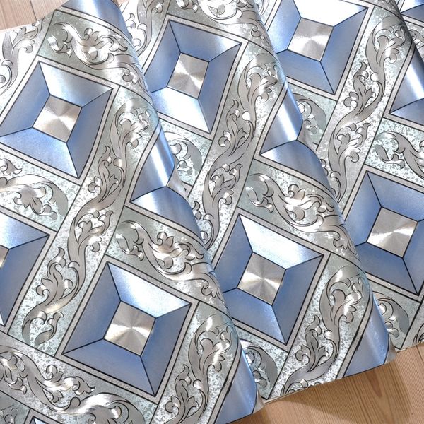 

10m*0.53m 3d space flash ceiling wallpaper gold foil yellow diamond lattice ktv living room bar corridor aisle ceiling roof wallpaper