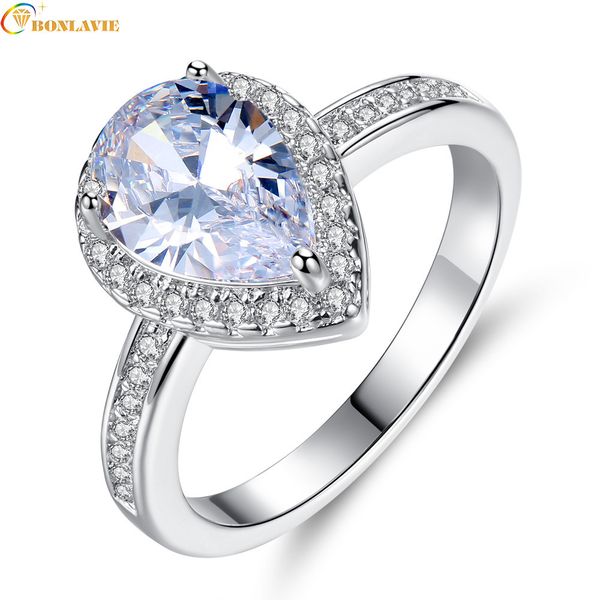 

2019 romantic moonstone white heart stone ring jewelry for women silver color zircon wedding engagement rings bague argent femme