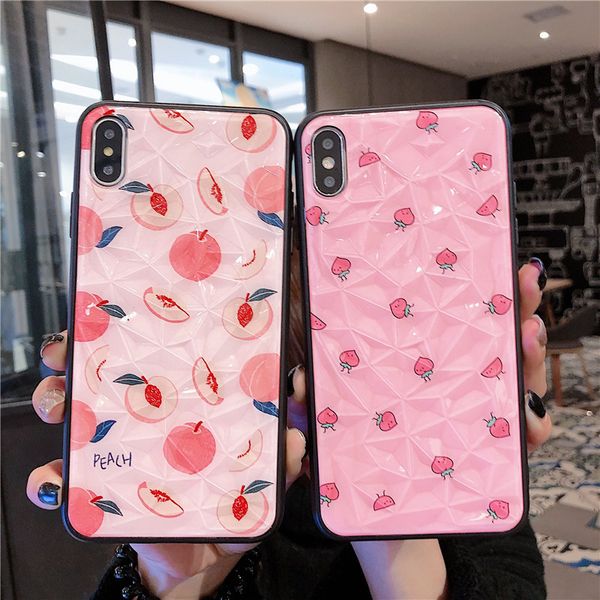

3d ромба печати случай пк tpu для iphone xr xs макс роскошь дизайнер случаев телефон iphone 11 про макс
