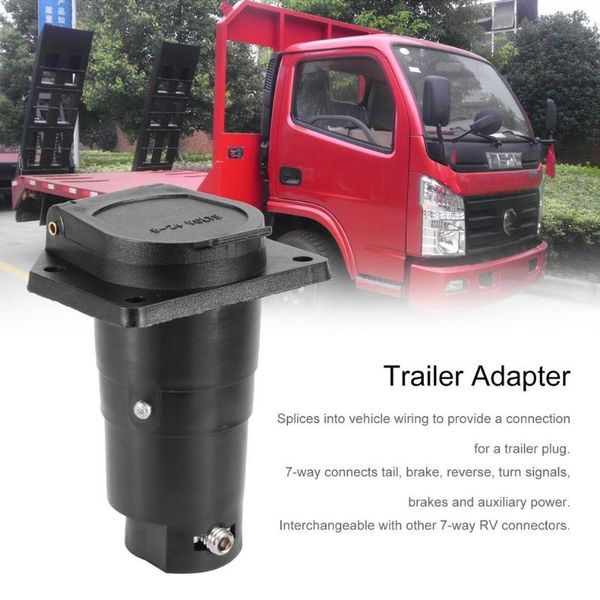 

7 pins plug trailer adapter connects trailer transfers converter connector car