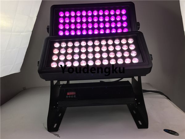 Doppelköpfe Außen-LED-Wallwasher-Licht 96x18W wasserdichtes RGBWA-UV-6-in-1-LED-Stadt-Farbpunktlicht