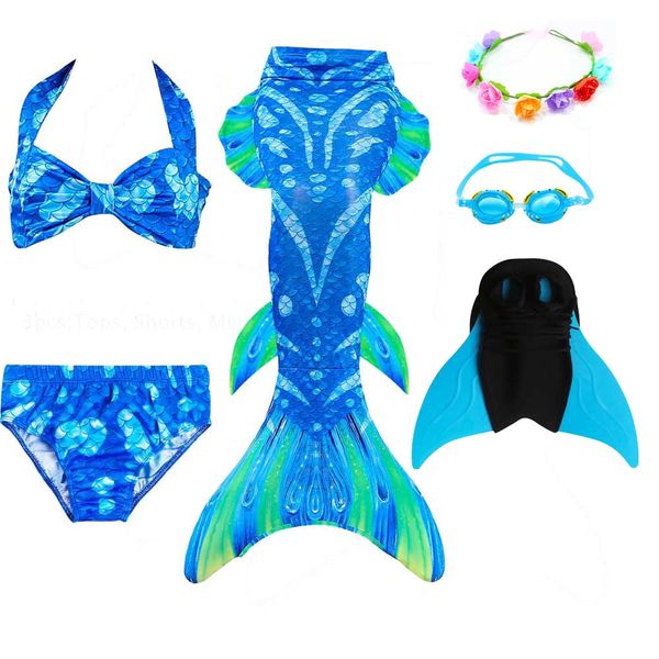 

spark girls ariel swimmable mermaid tail for swimming costume with or no fin kids swimming mermaid tails with, Black;red