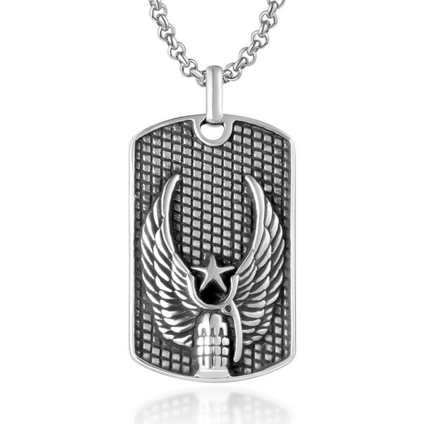 

chains hemiston stainless steel wing star necklace 2021 link chain fashion jewelry style bijoux gift for men, Silver