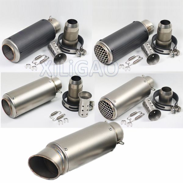 

universal motorcycle exhaust pipe carbon titanium muffler escape moto db killer for benelli cbr1000 crf 230