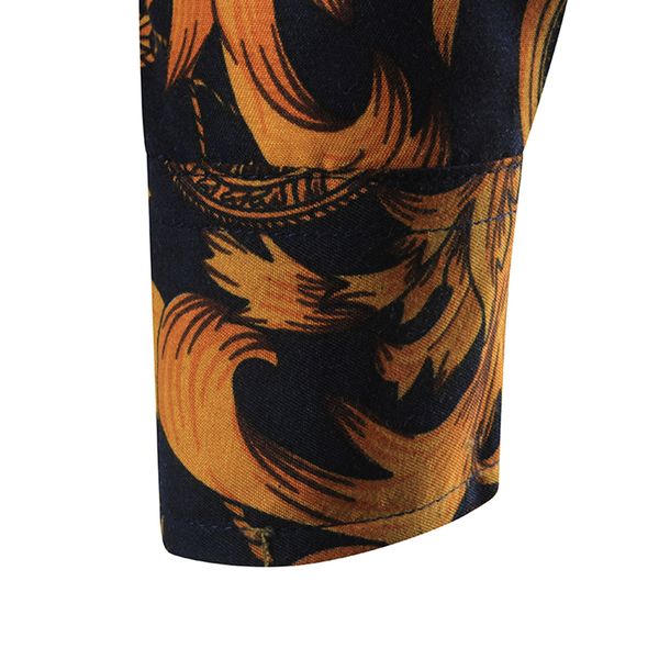 

fashion casual soft thin long sleeve business gift spring autumn slim men shirt button daily flower print, White;black