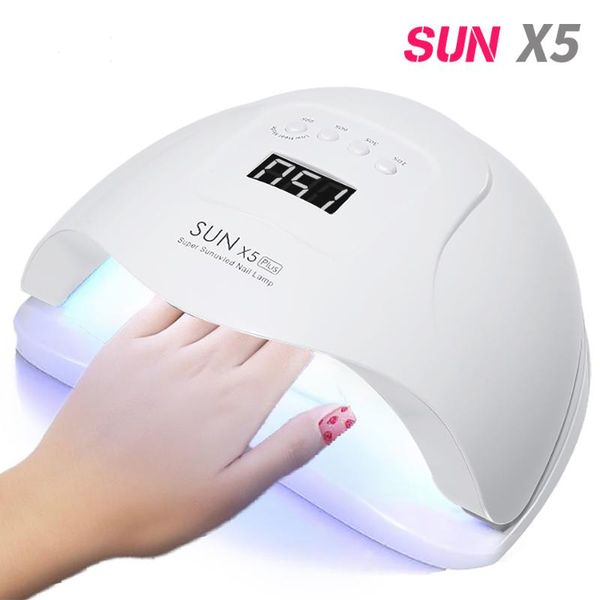 

sunx 54w led uv nail lamp 36pcs leds curing lamps for all gels nails and toe polish with timer setting manicure art white pink