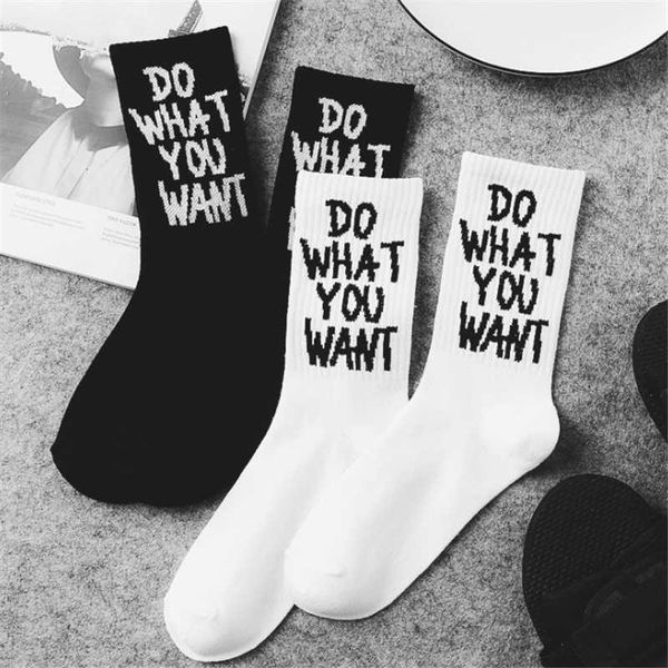 

men's socks funny letter korea hip-hop street skate socks hosiery black white casual cotton short winter