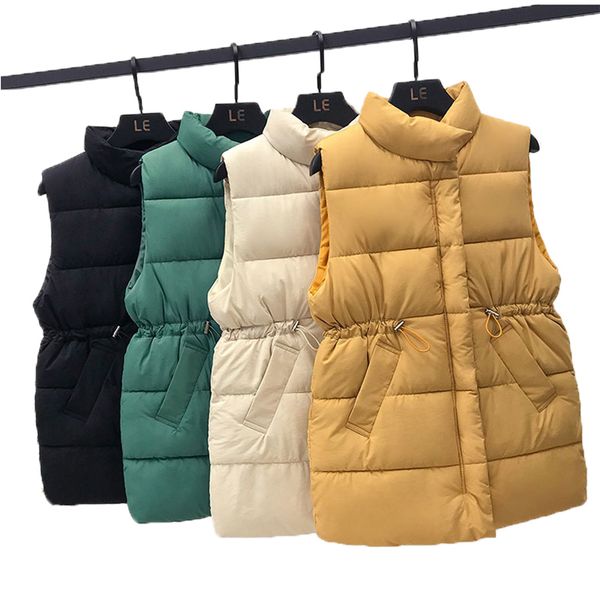

plus size autumn winter coat women ladies gilet colete feminino casual waistcoat female sleeveless cotton vest jacket, Black;white