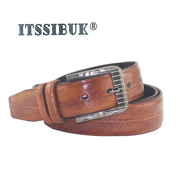 

itssibuk men belt new fashion classic vintage pin buckle men fashion vintage male strap for jeans cow, Black;brown