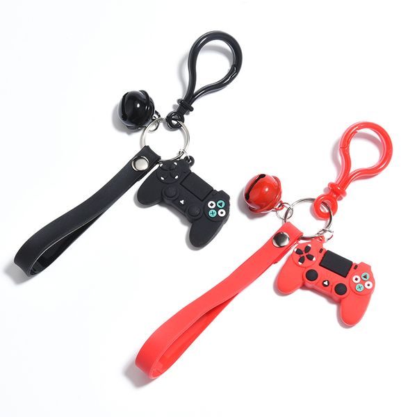 

pvc cartoon video game controller keyring key chains boyfriend joystick handle gamepad keychain perfect gift for men trinket, Silver