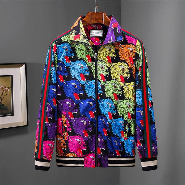 

hh5 2019 designer jacket men's fashion medusa jacket with white collar men's brand designer men's casual jacket m-3xk, Black;red