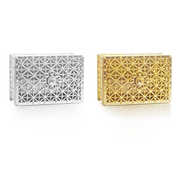 

hollow square plastic gift boxes gold silver candy boxes jewelry stoage case