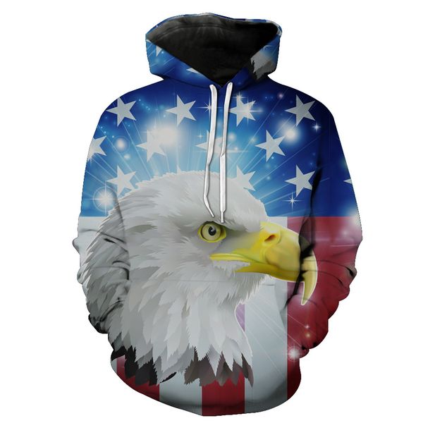 

hengfurui european and american foreign trade eagle print with cap pocket insert men's fashion with hat men's clothes, Black