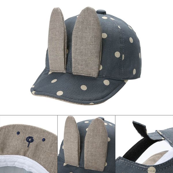 

Cute Rabbit Ears Denim Baseball Cap Baby Kids Child Sun Hat Peaked Cap