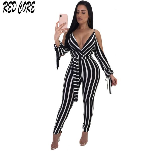 

redcore rompers womens jumpsuit ladies jumpsuits trousers striped off shoulder ladies playsuits and jumpsuits overalls ltk025, Black;white