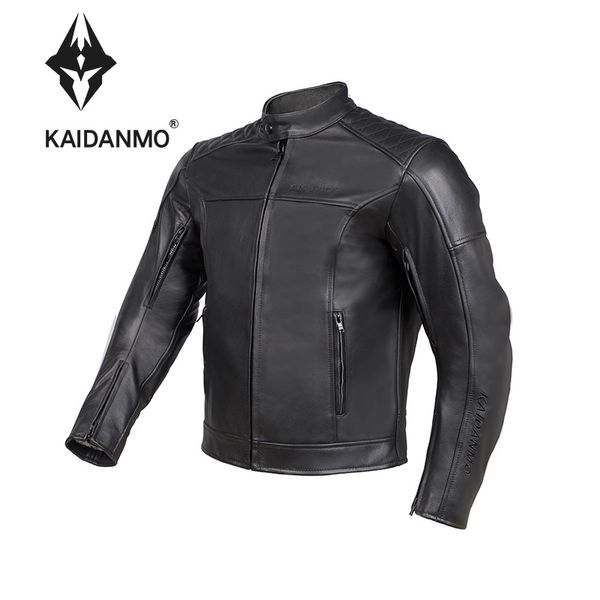 

motorcycle racing jacket men 100% genuine leahter moto gp biker riding clothing with ce pads