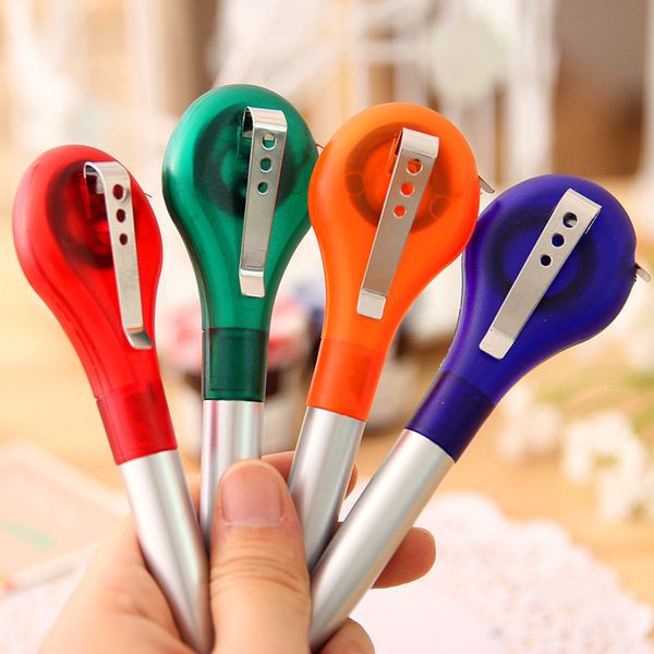 

creative multifunction ballpoint pen with tape measure novelty korean stationery pens for kids student writing school supplies, Blue;orange