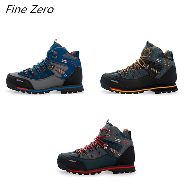 

new men's boots male rubber combat ankle work safety shoes size 39-46 autumn winter snow boots men sneakers outdoor sports, Black