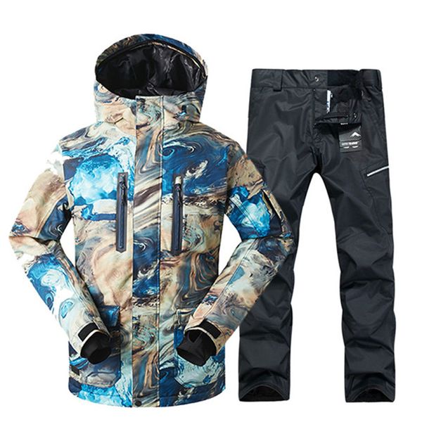 

outdoor set skiing jacket and pants brand men's winter ski set snowboard suit men
