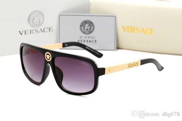 

2019 new fashion 0 versace brand sunglasses vintage sun glasses uv400 mens womens glass lenses sunglasses, White;black