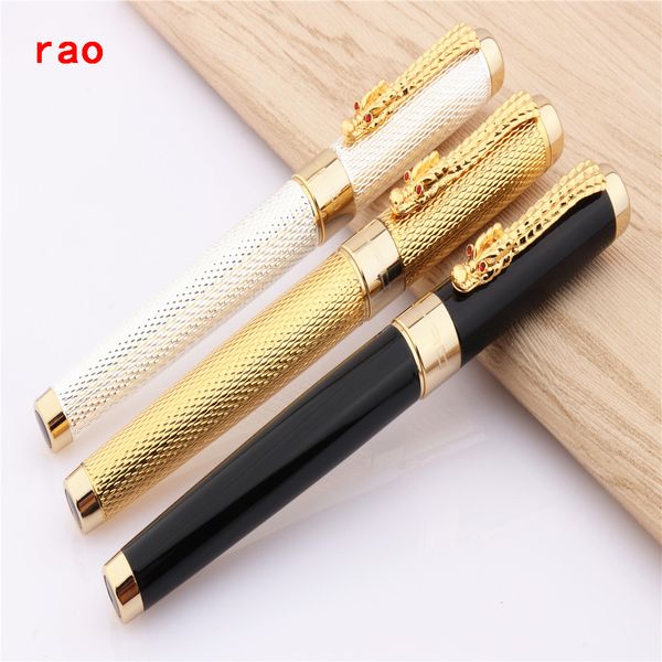 

luxury quality oriental dragon scales business office medium nib rollerball pen new, Blue;orange