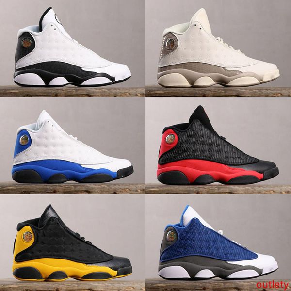 

13 bred chicago atmosphere grey men women retro basketball shoes 13s he got game melo dmp hyper royal sneakers