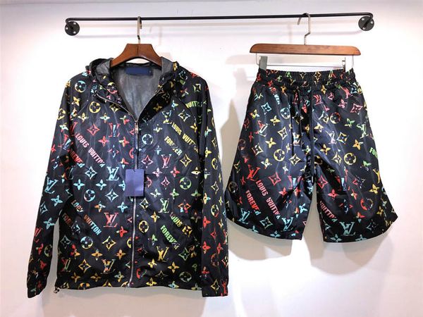 

2020 summer mens sets t shirts+pants two pieces sets casual tracksuit new male casual tshirt gyms fitness trousers men large size, Gray