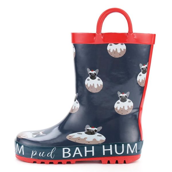 

kushyshoo дети дождь сапоги водонепроницаемый резиновые собаки с ручками малыша радуги для мальчиков дождь обувь детские сапоги вода обувь, Black;grey