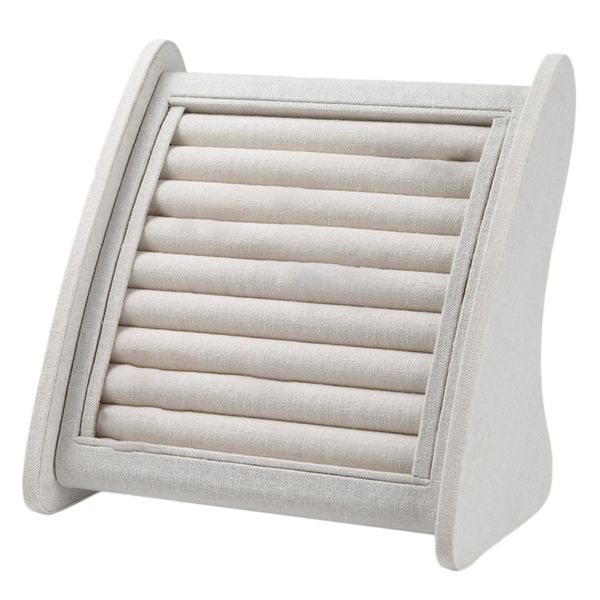 

fine linen jewelry rack storage display studs earring tray stand holder jewellery display, Black;white