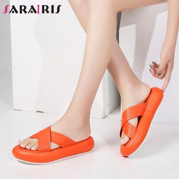 

sarairis new ladies 2020 casual soft slippers flat with slippers women fashion outside shallow summer shoes woman, Black