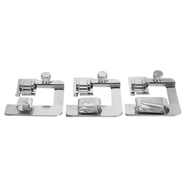 

3шт широкий подол хеммер регулируемый свернутый ножной набор для низких хвостовиков отечественных швейных машин главная оснастка на прижимны, Black