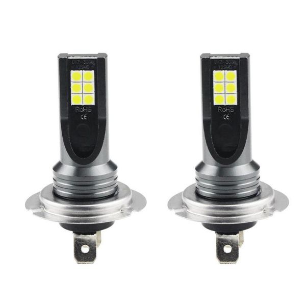 

2pcs car led bar automotive led headlights h7 3030 12 lights fog lamps headlights