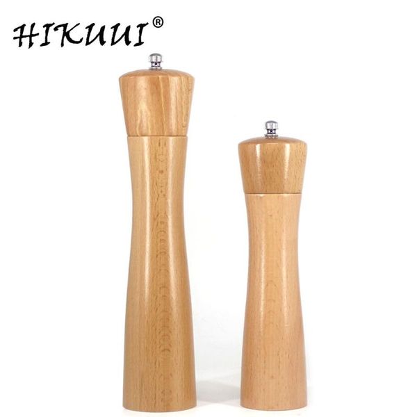 

8" 10" wood salt pepper mill manual salt pepper mill grinder seasoning kitchen tools grinding for cooking restaurants