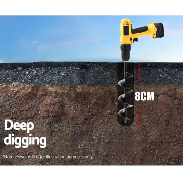 

planting auger spiral high speed steel twist drill ground drill portable mining tool garden cutting hole saw