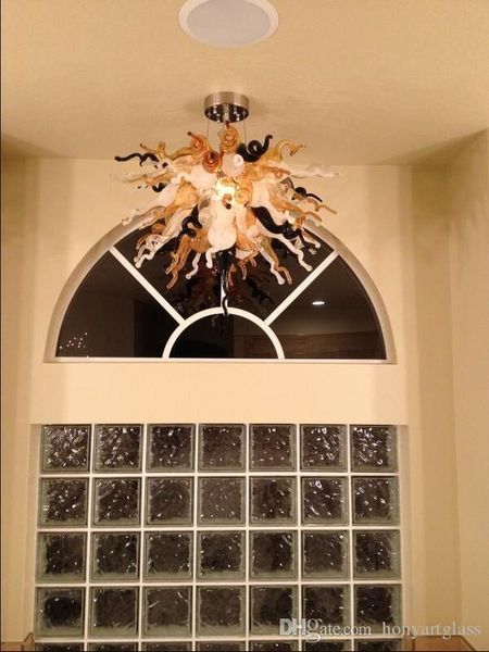 

european 110/220v ac led decorative glass art modern kitchen pendant lights