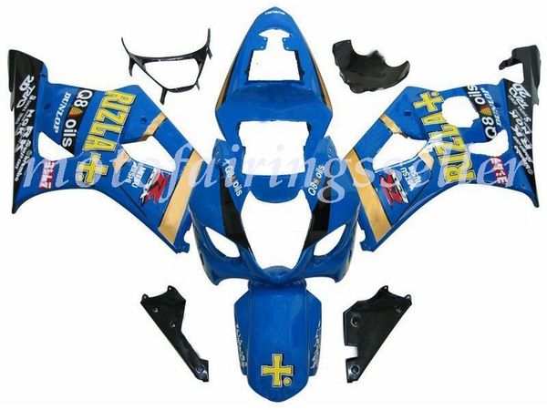 

new abs plastic fairings kit fit for suzuki gsxr1000 2003 2004 gsxr1000 03 04 injection mold blue black yellow