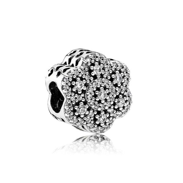 

новый 100% стерлингового серебра 925 1: 1 аутентичные 791998cz лед цветочный шарм браслет оригинальные женщины ювелирные изделия, Black