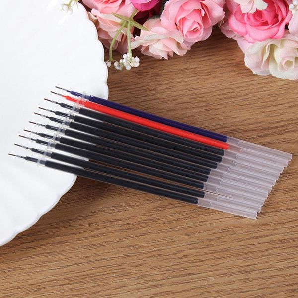 

new 100pcs 0.38mm roller ballpoint pen fluent ink replacement refills stationery