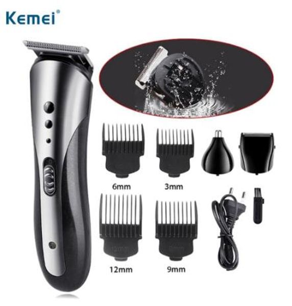 

kemei 3 in 1 electric shaver hair trimmer rechargeable electric nose hair clipper professional beard razor machine km-1407