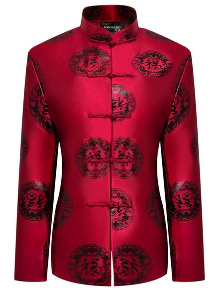 

women vintage tangzhuang suits jackets female mandarin collar tunic blazers red chinese character pattern jacquard weave blazer, White;black
