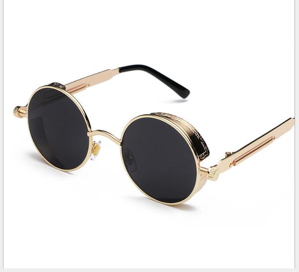 

2019 европейских и американских круглые личности светоотражающие очки солнцезащитные очки для мужчин и женщин, White;black